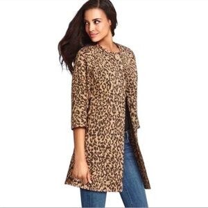CAbi #990 Leopard Animal Print Carol Anderson Estate Jacket 3/4 Sleeve - Size L